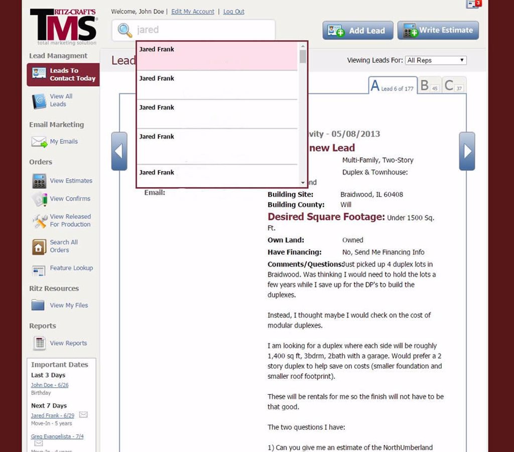 TMS - LMS Lookup